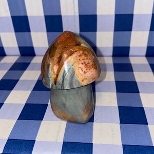 Polychrome Jasper Mushroom Carving